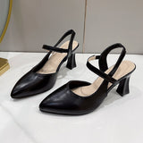 Summer New Head Head With Mother Sandals Soft Leather High Heels