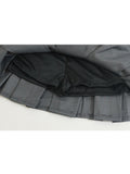 Women's Pleated Skirt Kawaii Gothic Black Mini Skirt Korean High Waist Y2k Harajuku Vintage Bandage A-line Skirt Clothes