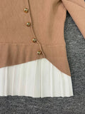 And Elegant Casual Knitted Jersey Fake Two Fashion Design