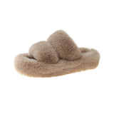 Three Types Of Wool Slippers Women Wear 2025 New Autumn And Winter Cotton Drag Home Korean