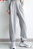 Women's Tracksuit Pants Elastic Waist Wide Leg Oversized Loose White Sweatpants Women Gray Baggy Joggers Autumn Long