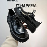2025 New Platform Derby Shoes Bright Face British Harbor Wind Leather Shoes Casual Shoes Niche Tide Premium