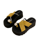 Cover Thick-Bottomed Slippers Women's Summer Wear 2025 New Height 100 With Skirt Ladies Sandals