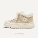 Shoes Ugly Big Shoes Winter Thick Soles To Keep Warm Cotton Shoes Simple Short Boots Men And Women's Snow