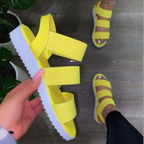 Summer New Women's Leisure Flat Beach Sandals Women's Light Toe Women's