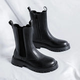 2025 New Trend Thick Bottom Male High Top High Top Big Head Round Chelsea Martens