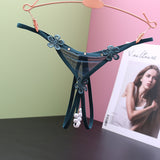 Transparent Open-File Hot Thong Trousers Lady Low-Rise Open-End T-Thong Trousers Hollow Ultra-Thin Mesh
