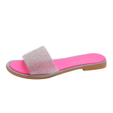 Women's Shoes 2025 Summer New Korean Version Of The Fashion Wearing Sandals Water Drill Flat Beach