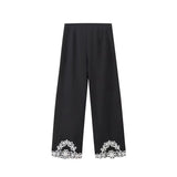 Summer New Women's Design Sense Fashion Set With Thin Embroidered Vest High-Waisted