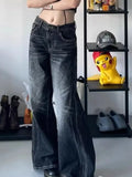Retro Washed Distressed Boyfriend JeansOutfit