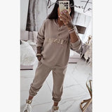 Women's Clothing Two Sets Of English Printing Fashion Two Sets Of Women's Sports