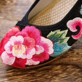 Zingj Heel Single Shoes Spring And Summer New Thick Heel Women's Shoes Cheongsam Embroidered Shoes Mary Jane Retro National Style High Heel National Style