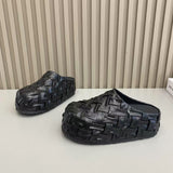 2025 New Super Fire Braid Head Soft Sole Comfortable Muller Shoes One Foot Lazy Shoes