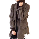 Autumn And Winter New Korean Version Of The Lattice Coat Female Short Small Ins Student Suit