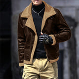 New Fur All-In-One Lamb Hairy Men's Coat With Thick Woolen Velvet Jacket Blow