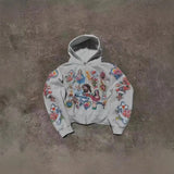 Tatry RIGHTEOUS Cartoon Printed Hooded Zipper Zip-Up Casual New
