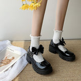 And Summer Jk Uniform Shoes Heightened Thick Soles Student Mary Jane High-Heeled Vintage Single Shoes British Style Small Leather