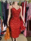 Design Heavy Industry Fashion Nails Perspective Sling Skirt Girls Party Evening Dress