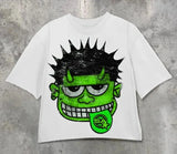 T-Shirt Y2K Hip-Hop Letter Retro Cross Graphic Print Oversized T-Shirt Men's Round Neck Cotton Short-Sleeved Shirt 211-0-Outfit