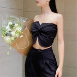 Zingj Women's Summer Fashion Short Bow Slim Sleeveled Kink Collar