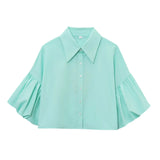Sleeves Loose Open-Sleeve Shirt Top 2025 Spring New Women's Clothing