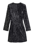 Black Sequin Dress Woman Glitter Velvet Blazer Dress Women Long Sleeve Short Dresses Autumn Winter Elegant Party