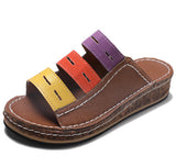 Slope With Fish Mouth Cool Slippers Women Thick Bottom Size 40 43 Yards Of Color Roman Cold
