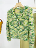 Zingj Waxy Thick Color Knit Cardigan Autumn New Seahorse Hair Short Sweater Coat Small Jacket Sweet