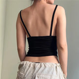 Zingj Ins Spring Burst Fashion Sexy Pure Desire Wind Short Slim Sleeveless Sling