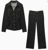 Women's Clothing INS Explosive Fashion Collar Line Decoration Double Pocket Loose And Easy To Catch The