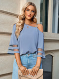 And Summer 2025 New Women's Fashion Casual Solid Color Metal Button One-Shoulder Top