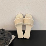 Summer Retro Temperament Cross With Roman Shoes Beach Shoes Soft Bottom Dew One-Word Buckle With Sandals