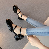 Zingj Head Sandals Female Summer 2023 New Fashion Buckle Retro Baotou With Mary Jane Small Leather