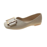 Celebrity Single Shoe Female 2025 New Korean Version Retro Fairy Flat Scoop Shoes Square Head Soft Bottom