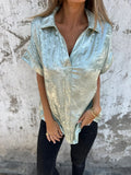 Summer New Casual Loose Hot Short-Sleeved Collar Shirt For
