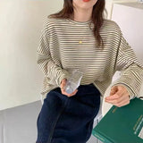 Zingj Undershirt With The 2024 Fall Women's Thin Loose New Round Collar Long-Sleeve
