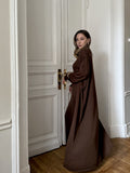 Hot Knitted Hollow Vest Long Skirt + Long Sleeve Open Shirt Set Women's Soft Knitwear