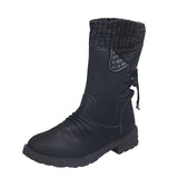 Autumn And Winter New Women's Cotton Boots Flat Bottom Leisure Size 43 Medium Boots Women Hot Snow
