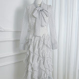 Industry French Court Stormy Fishtail Wave Shows Thin Lotus Leaf Side Dress Waist Scarf Scarf