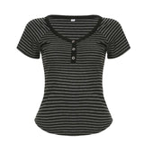Cloth Forgets The Oblique Shoulder Stripes Thin Slim Long-Sleeved T-Shirt Sexy Bare Shoulders Simple Thin Casual