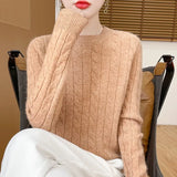 Girl Feeling Jasmine Sweater Knitted Retro Collar Top Autumn And Winter Thick Bottom Shirt