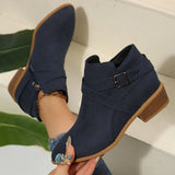 Autumn And Winter New Large-Size Tip Side Zipper Fashion Comfortable Short Boots Women