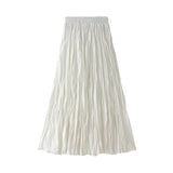 Folded Skirt Half Skirt Autumn And Winter Girl A Word Long With Sweater Winter Skirt Wrinkled Winter Skirt