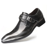Zingj Fashion Shoes Square Head British Men's Business Leather Shoes Casual Large-Size Leather Shoes Cover Foot Men's