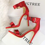 Shoes 2022 Women's Sandals Super High Heels Summer Women Shoes Fashion Metal Belt Buckle Heeled Sandals Sexy Party