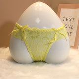 Thong Female Feeling Scarless Bow Knot Hollow Temptation Close To The Thin Low-Waist T