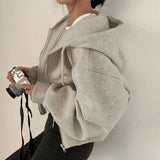 New Women's Coat Temperament Elegant Solid Color Lazy Hooded Sportswear Women's Coat