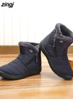 Boots Women Ankle Boots Cotton Fabric Femmes Bottes Plush Shoes Ladies Booties Waterproof Shoes Buty