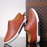 Zingj Plus-Size Hollow Out Men's Shoes Fashion Trend Youth Sandals Breathable Casual Leather