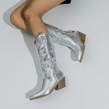 Heels Spring Grand Walkshow In The Barrel Embroidered Fashion Coarse And Female High Heels